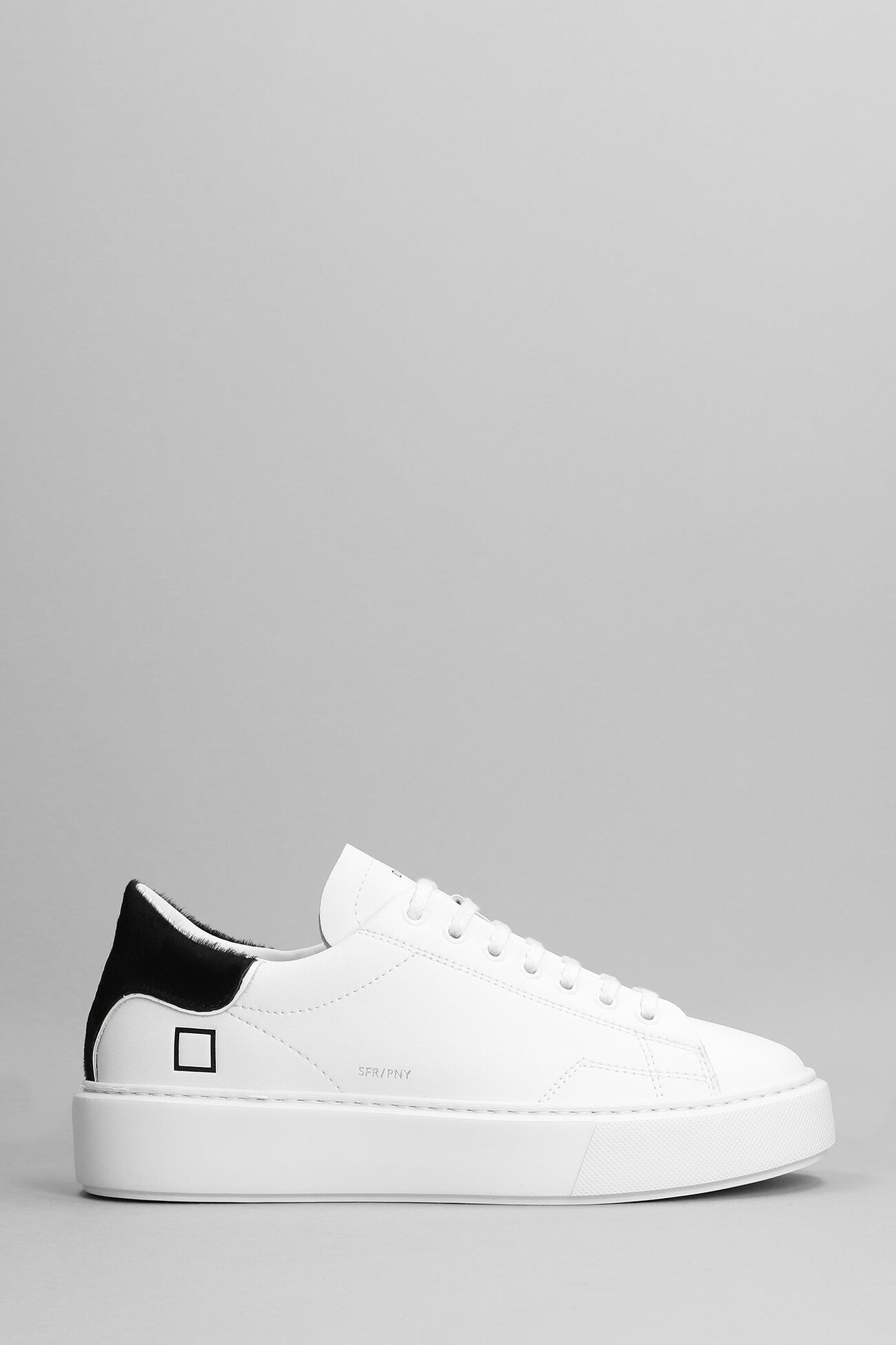 D.A.T.E. D.A.T.E. Sfera Pony Sneakers In White Leather And Fabric