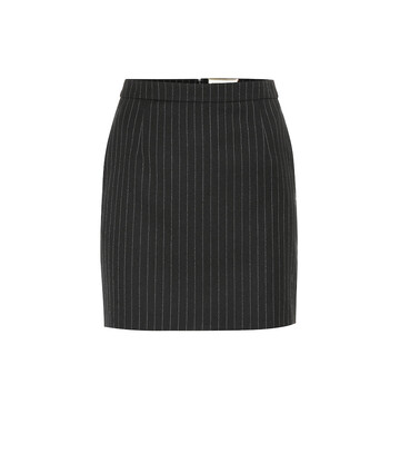 Saint Laurent Pin-striped wool skirt in black
