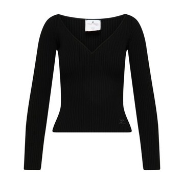 Courreges Long sleeved top in black