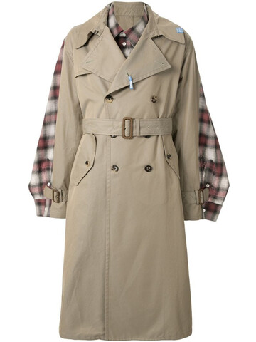 Maison Mihara Yasuhiro double breasted trench coat in brown