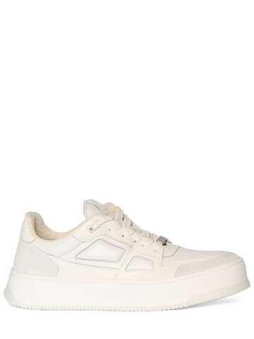 ami paris new arcade leather low top sneakers in white