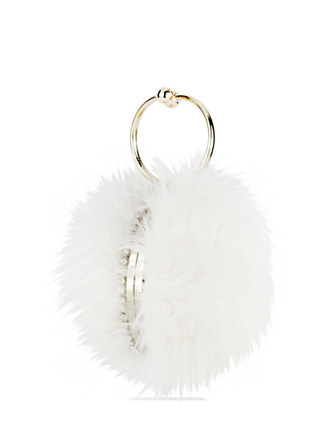 ROSANTICA Cortina Faux Fur Top Handle Bag in white