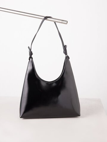 staud - winona leather shoulder bag - womens - black