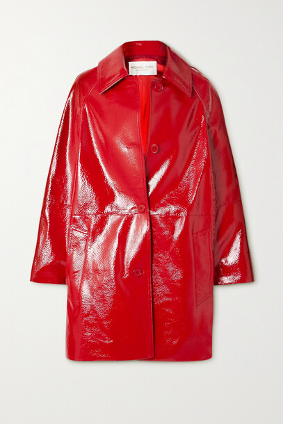 Michael Kors Collection - Patent-leather Coat - Red