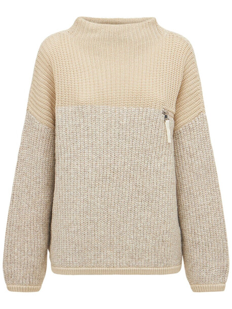 VARLEY Darwell Cotton Blend Knit Sweater in grey