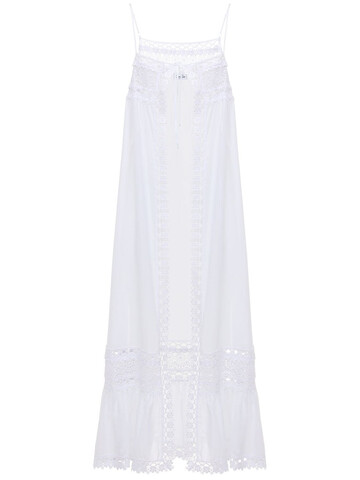 CHARO RUIZ Helen Broderie Cotton Cover Dress in white