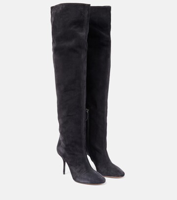 Alaia Fluide 90 suede boots in black