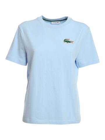 Lacoste T-shirt Con Patch Logo Azzurra Tf5768hbp in blue