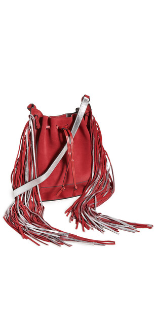 Isabel Marant Oskaf Bucket Bag in red