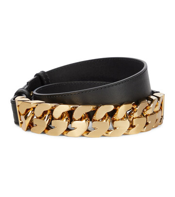 Givenchy Leather and chain belt in black