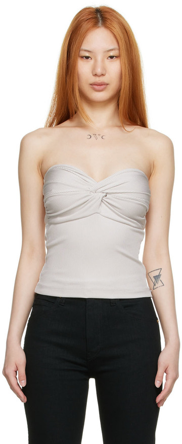 Goldsign Gray Viscose Tube Top in silver