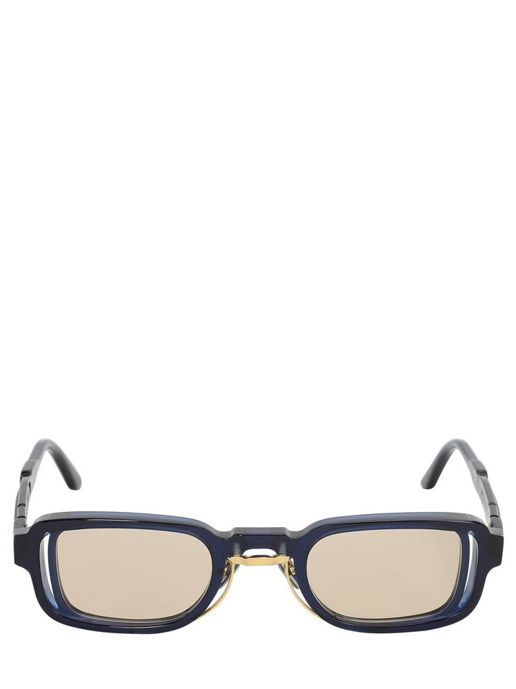KUBORAUM BERLIN N12 Double Frame Squared Sunglasses in blue / brown