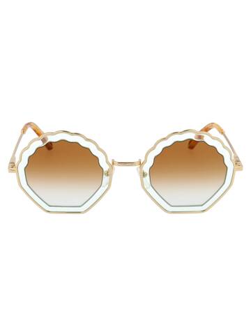 Chloé Eyewear Ce147s Sunglasses in azure / brown / gold