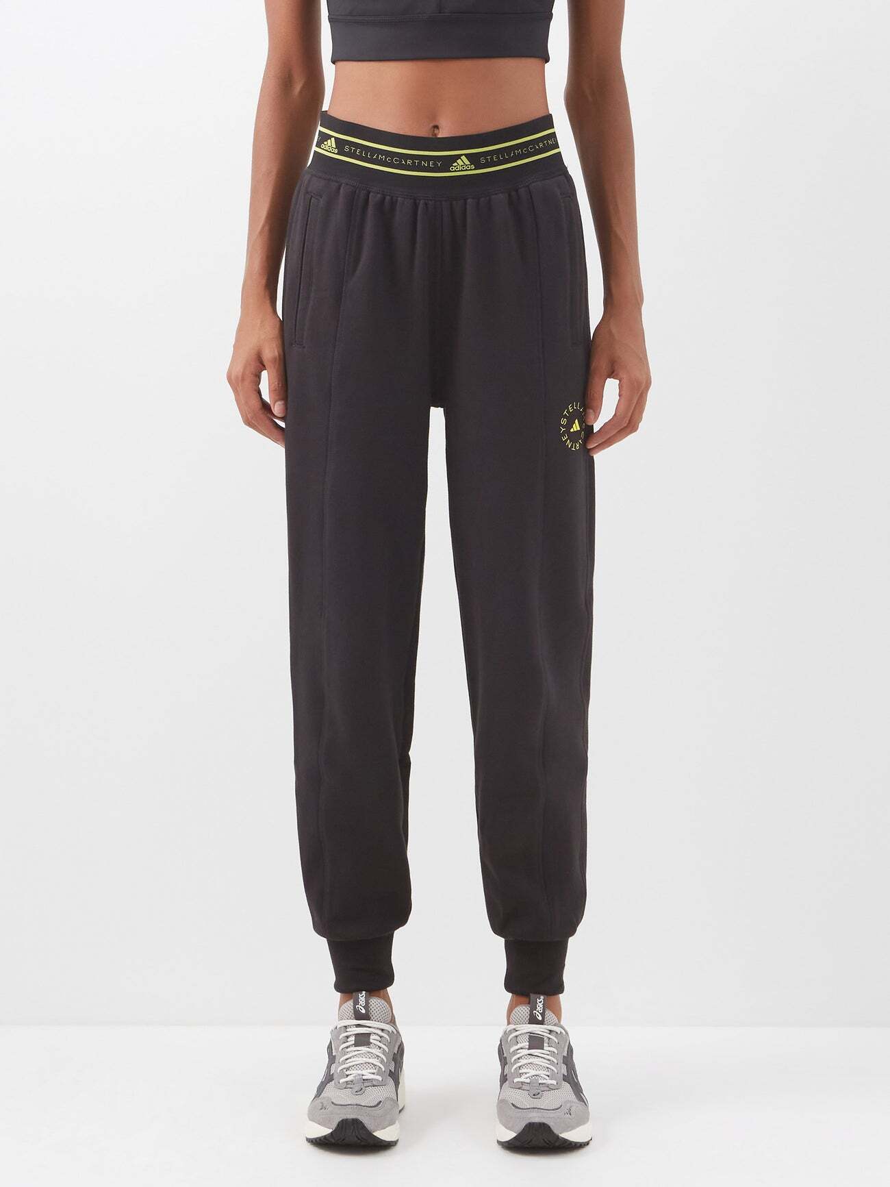 Adidas By Stella Mccartney - Truepurpose Organic-cotton Track Pants - Womens - Black Yellow