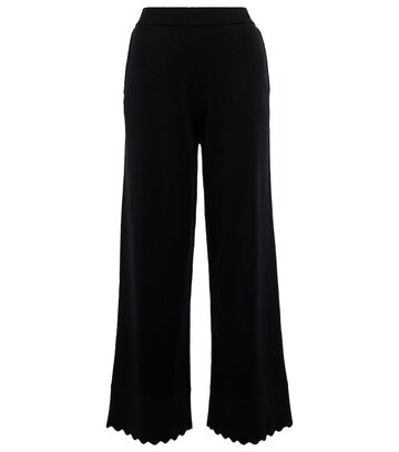 Jardin des Orangers Wool and cashmere cropped pants in black