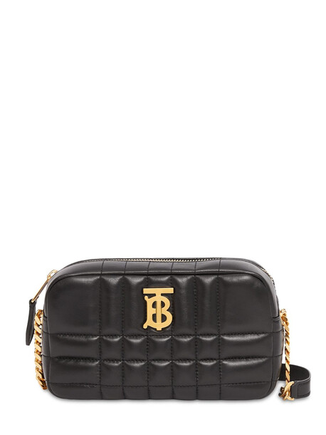 BURBERRY Mini Lola Quilted Leather Camera Bag in black