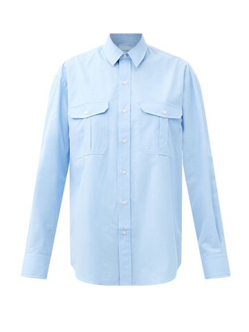 WARDROBE.NYC Wardrobe. nyc - Release 03 Oversized Cotton-poplin Shirt - Womens - Light Blue