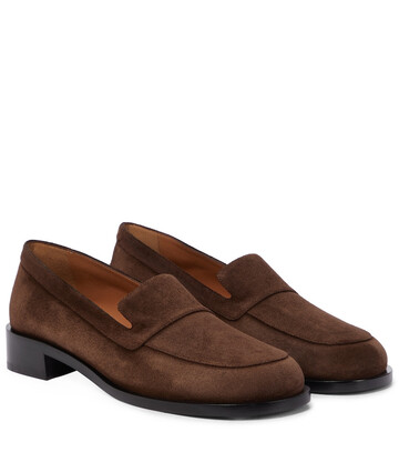 The Row Garcon suede loafers in brown