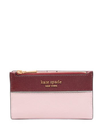 kate spade small morgan leather bi-fold wallet - pink