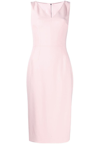 Dolce & Gabbana V-neck midi dress in pink