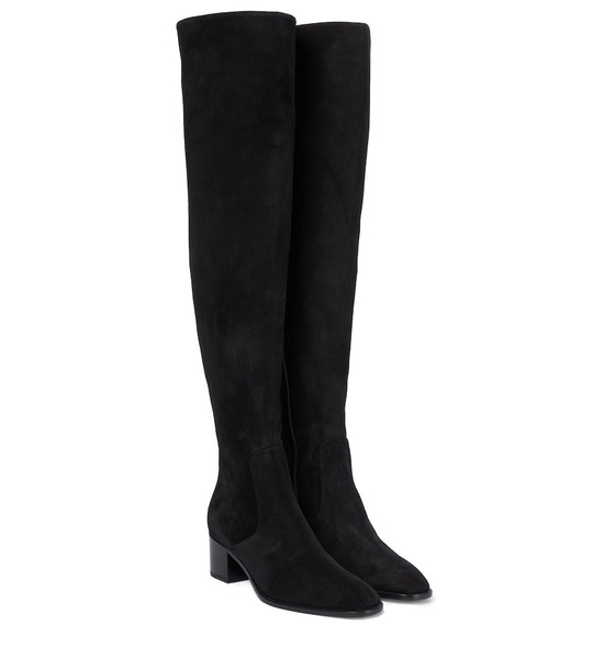 Christian Louboutin Gazzellou suede over-the-knee boots in black