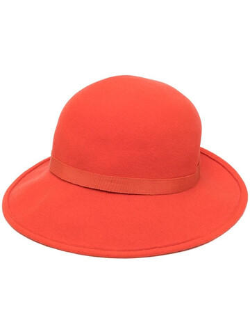 Céline Pre-Owned pre-owned plaque detail boater hat in orange