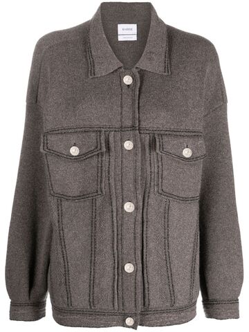 barrie cotton-cashmere oversized jacket - brown