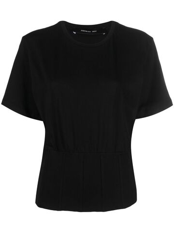 federica tosi corset-style cotton t-shirt - black