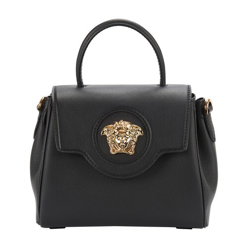 Versace La Medusa Small Handbag in black / gold