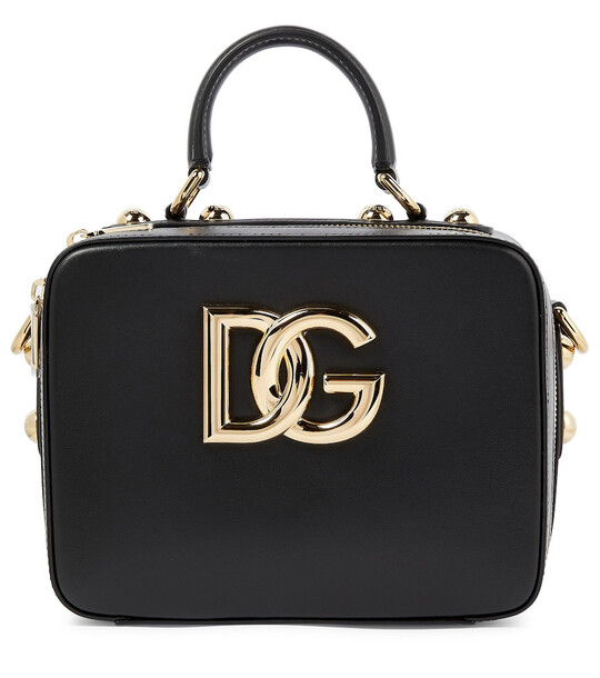 Dolce & Gabbana DG Millennials Small leather crossbody bag in black
