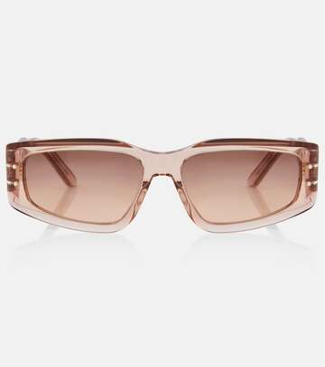 dior eyewear diorsignature s9u rectangular sunglasses in pink