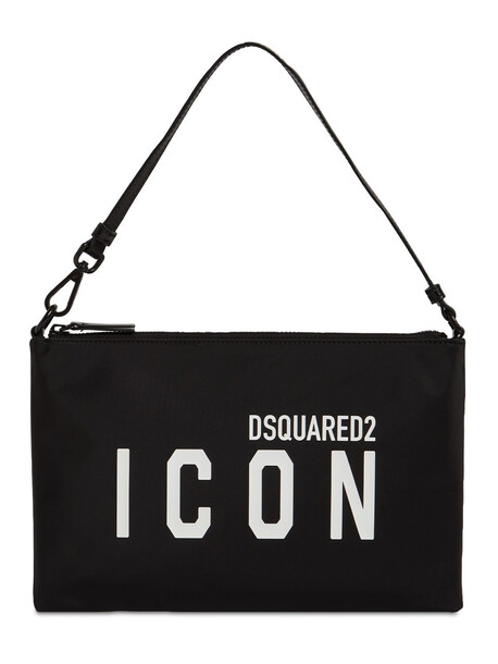 DSQUARED2 D2 Icon Flat Tech Pouch in black