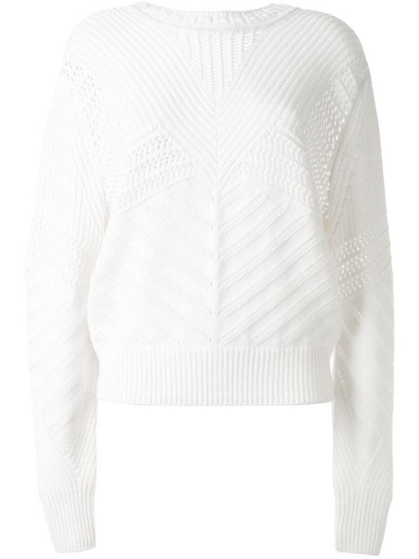 Barrie back cut-out jumper in white