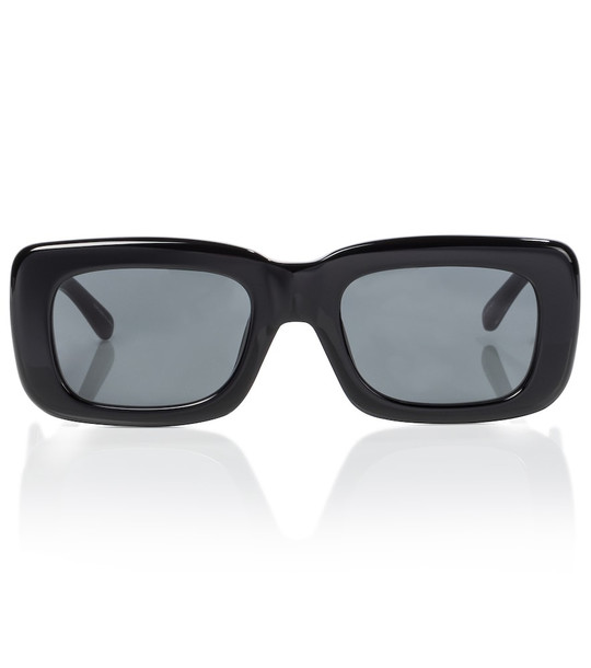 The Attico x Linda Farrow Marfa rectangular sunglasses in black