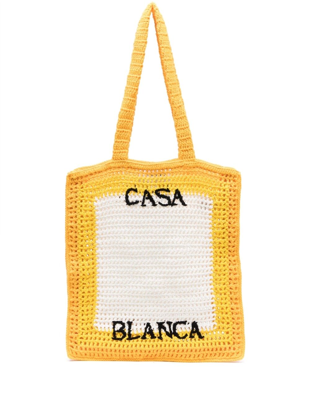 Casablanca Atlantis crochet-knit tote bag - Yellow