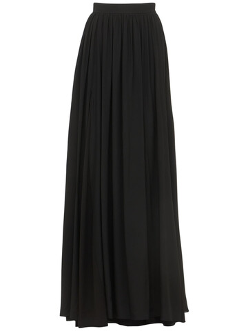 ELIE SAAB Silk Chiffon Long Skirt in black