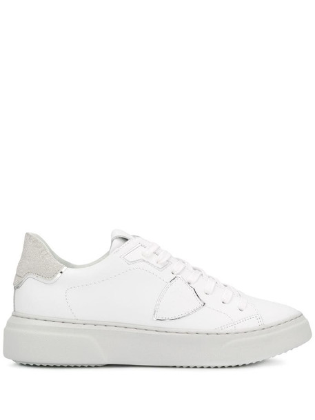 Philippe Model Paris side logo patch sneakers in silver / white