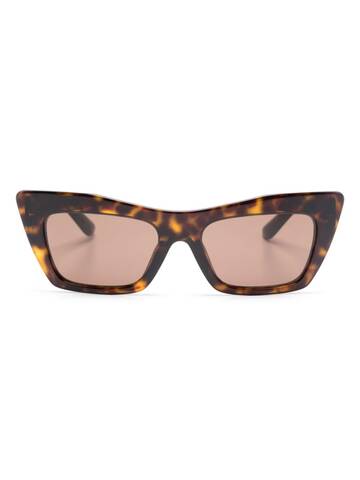 dolce & gabbana eyewear cat-eye frame sunglasses - brown