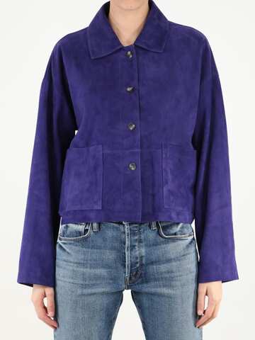 ARMA Violet Leather Jacket in purple