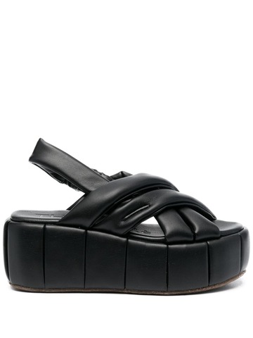 Themoirè Themoirè 75mm wedge-heel sandals - Black