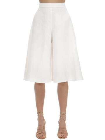 LIYA Linen Blend Bermuda Shorts in white