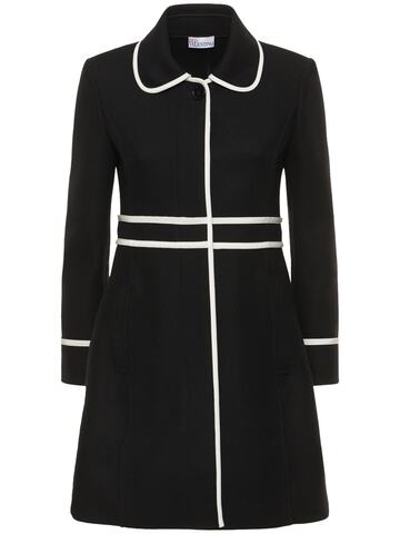 RED VALENTINO Wool Cashmere Blend Coat in black