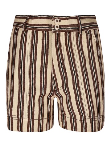 Laurence Bras Vertical Stripe Shorts in brown