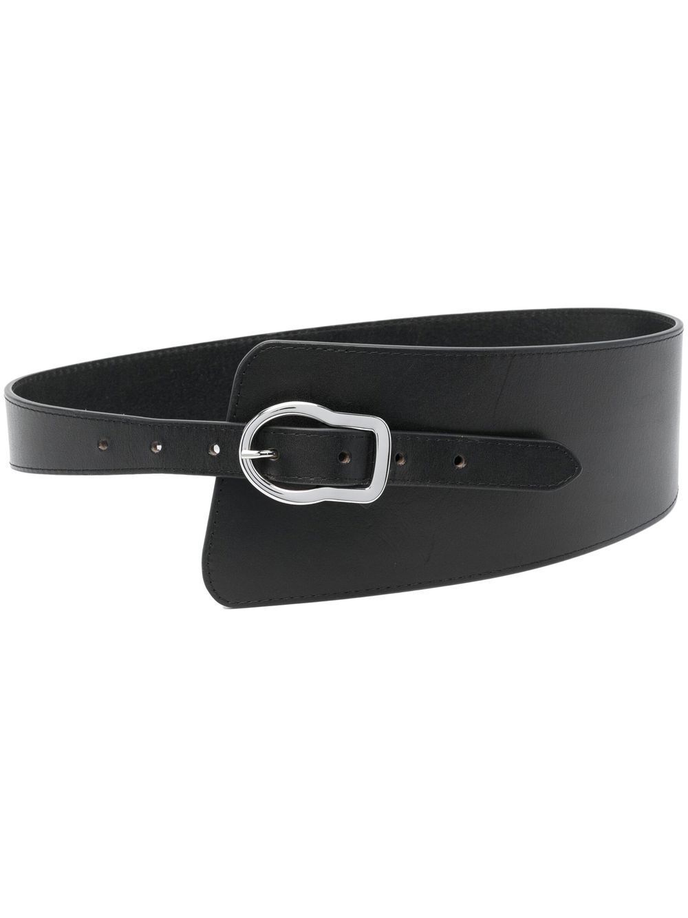 Dorothee Schumacher Asymetric leather waist belt - Black