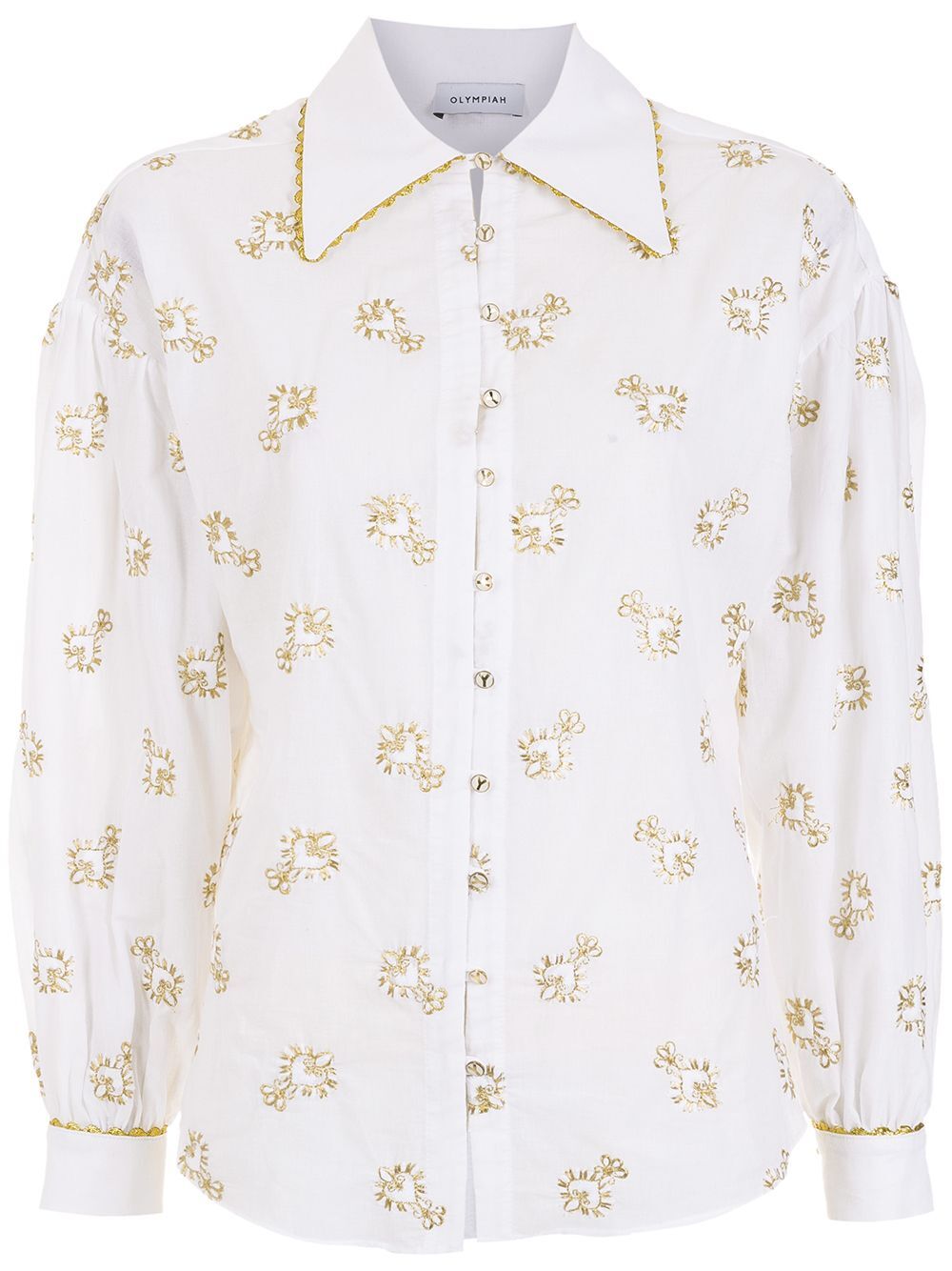 Olympiah embroidered cotton-blend shirt - White