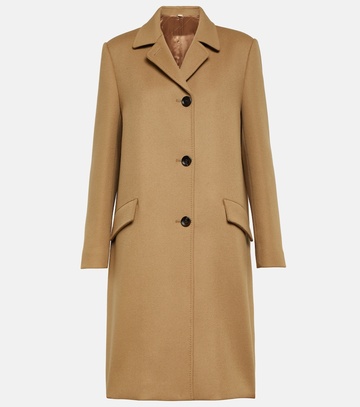 gucci single-breasted wool coat in brown