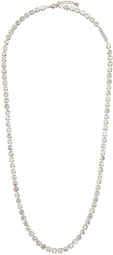 givenchy silver 4g crystal necklace