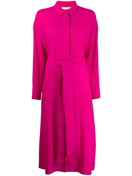 AMI Paris shirt collar belted jumpsuit in pink