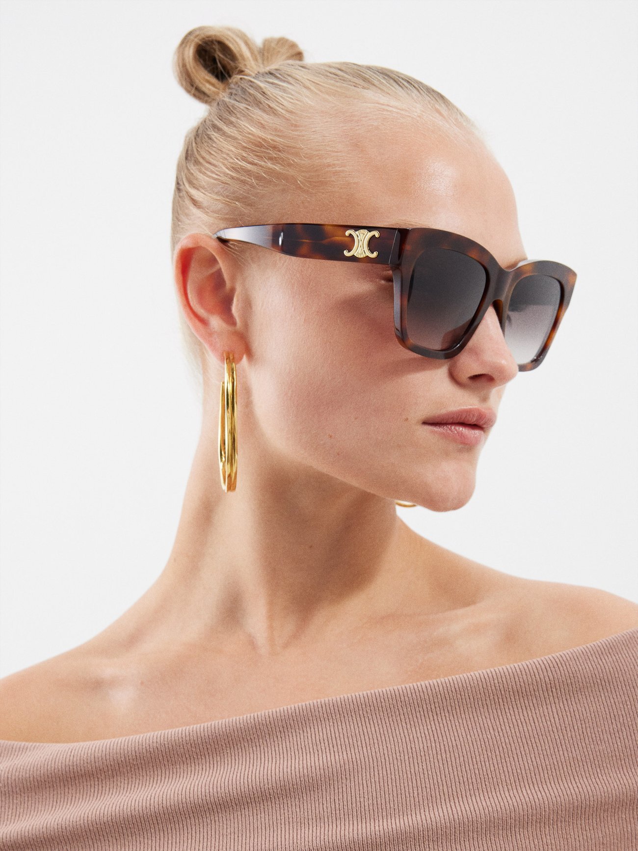 Celine Eyewear - D-frame Tortoiseshell-acetate Sunglasses - Womens - Black Brown Multi