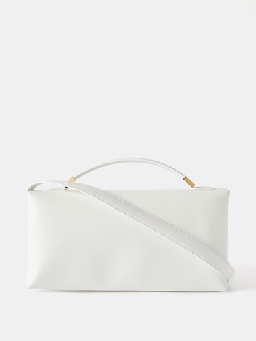 marni - prisma leather cross-body bag - womens - white